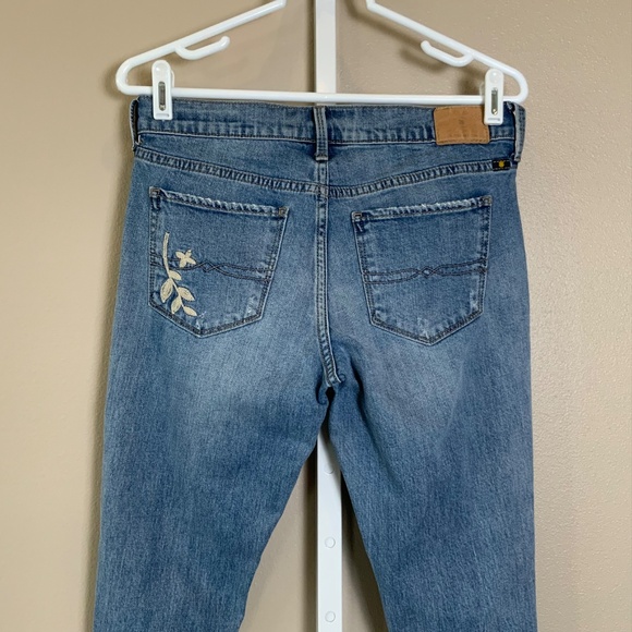 Lucky Brand Charlie Skinny Distressed Embroidered Jeans - Picture 8 of 13